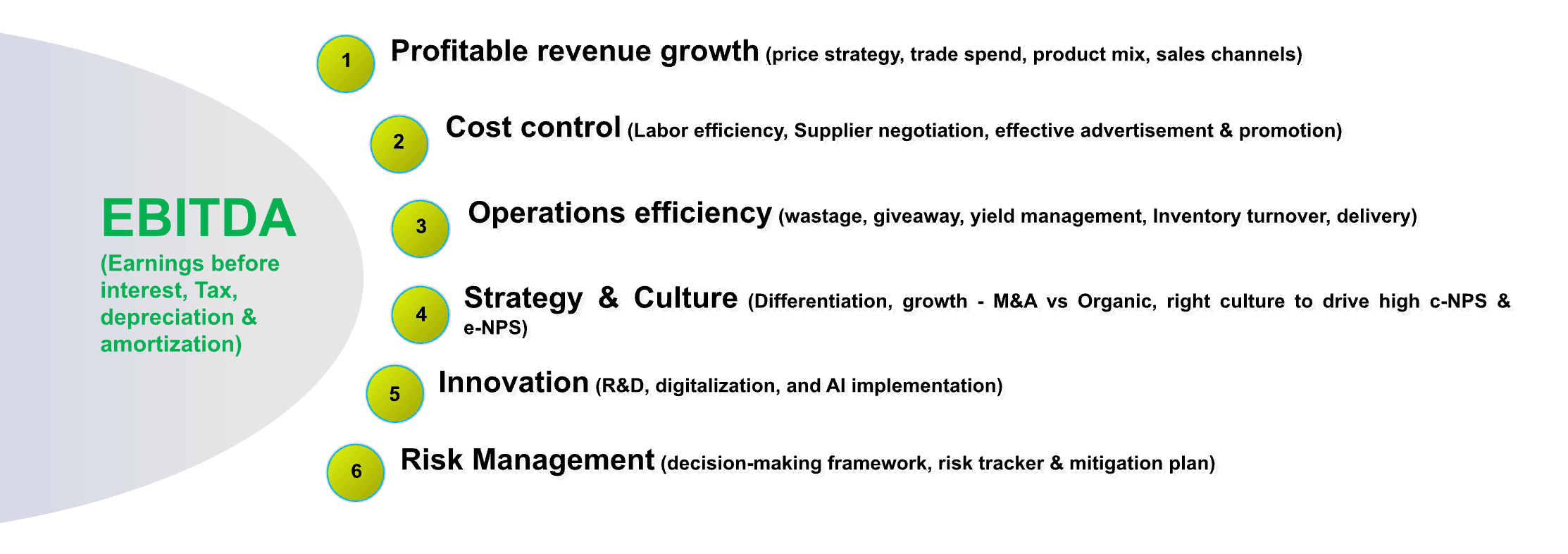 EBITDA drivers diagram